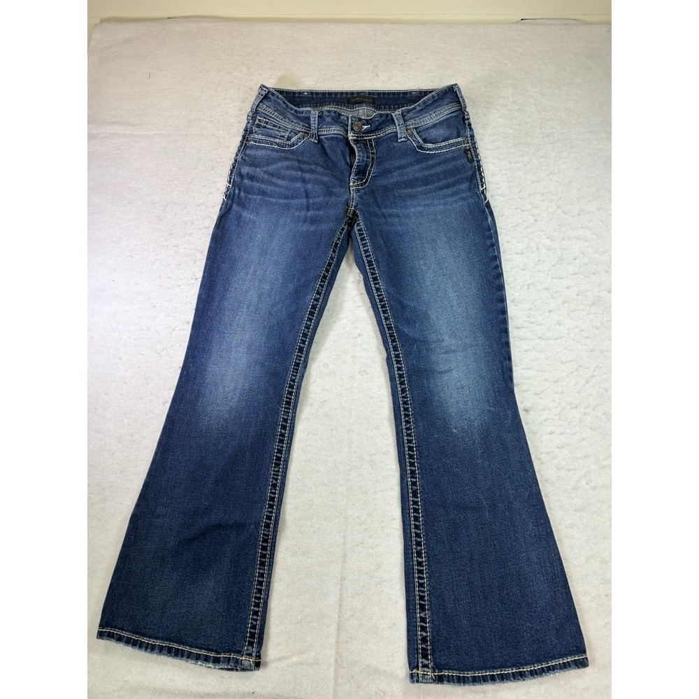 Silver Jeans Co Suki Mid Rise Bootcut  Jeans Womens 31x30 Stretch Med Wash